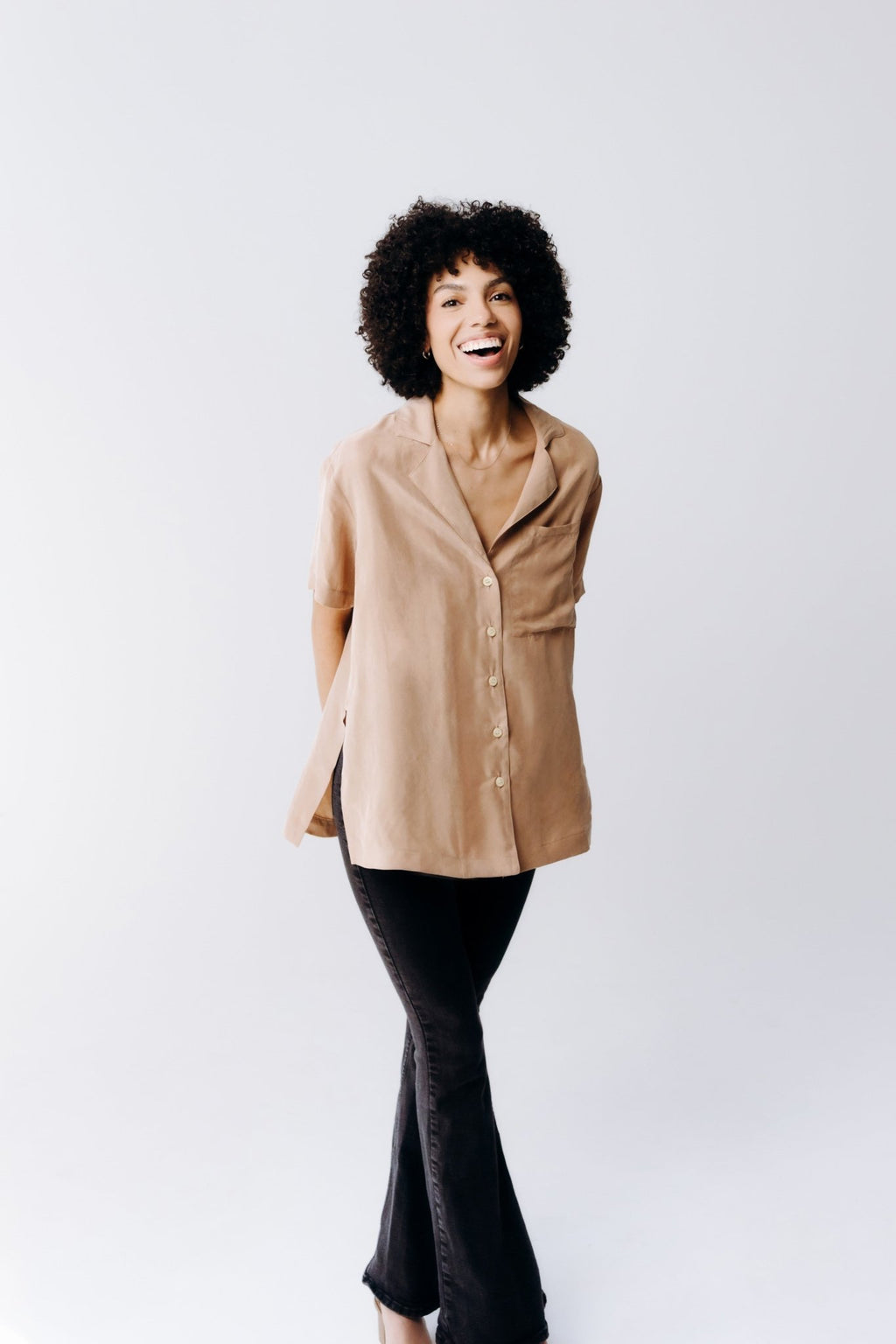 Washable Silk Button Down Shirt - Shop Avnu