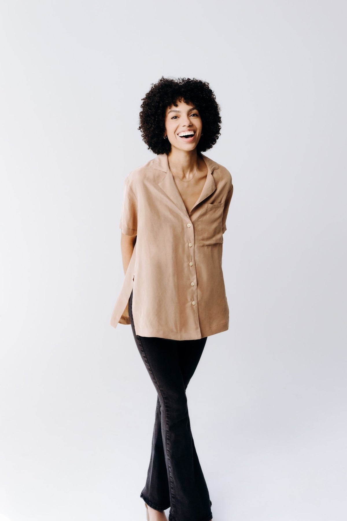Washable Silk Button Down Shirt - Shop Avnu