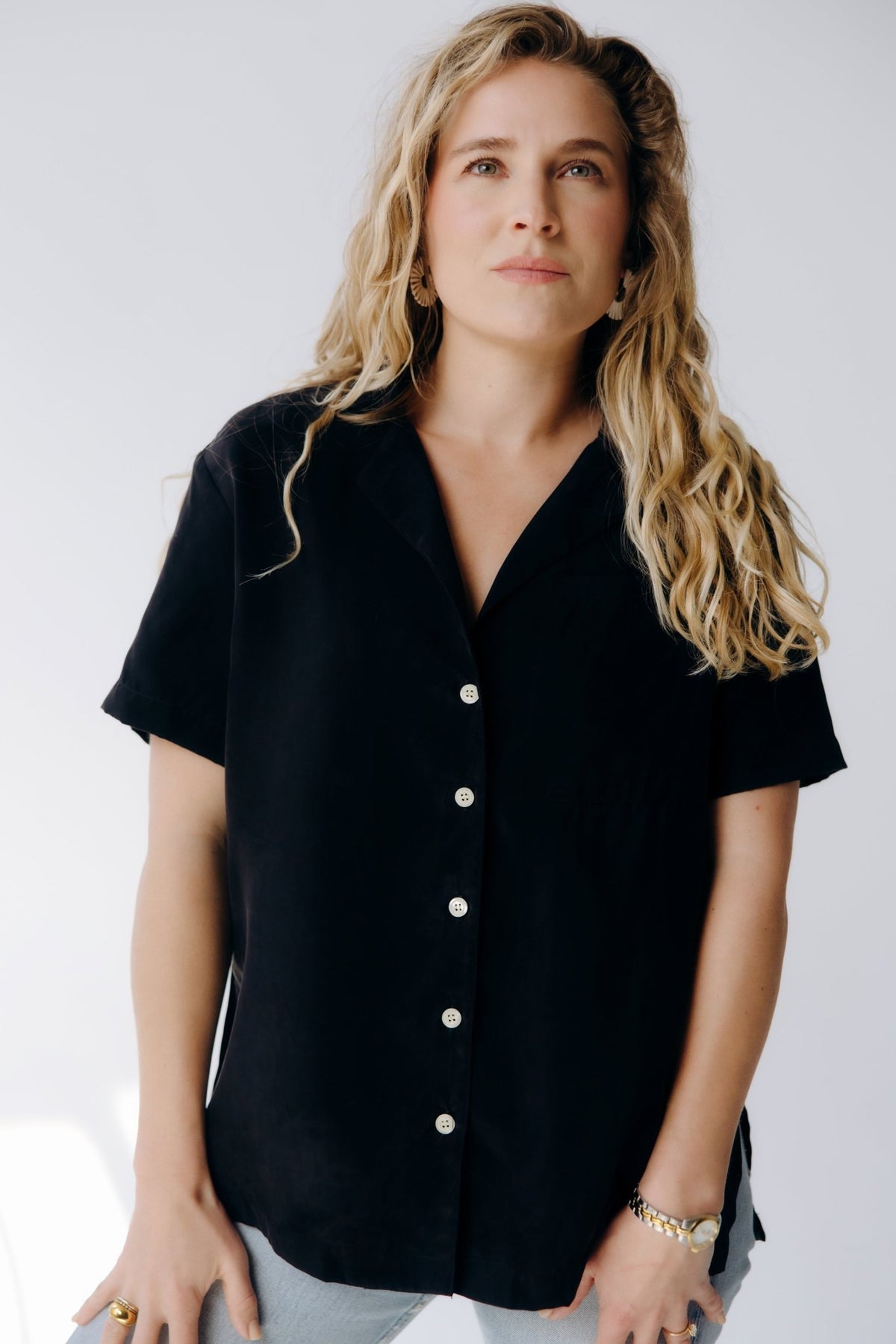 Washable Silk Button Down Shirt - Shop Avnu