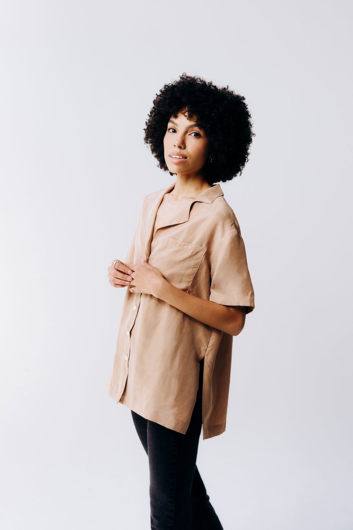 Washable Silk Button Down Shirt - Shop Avnu