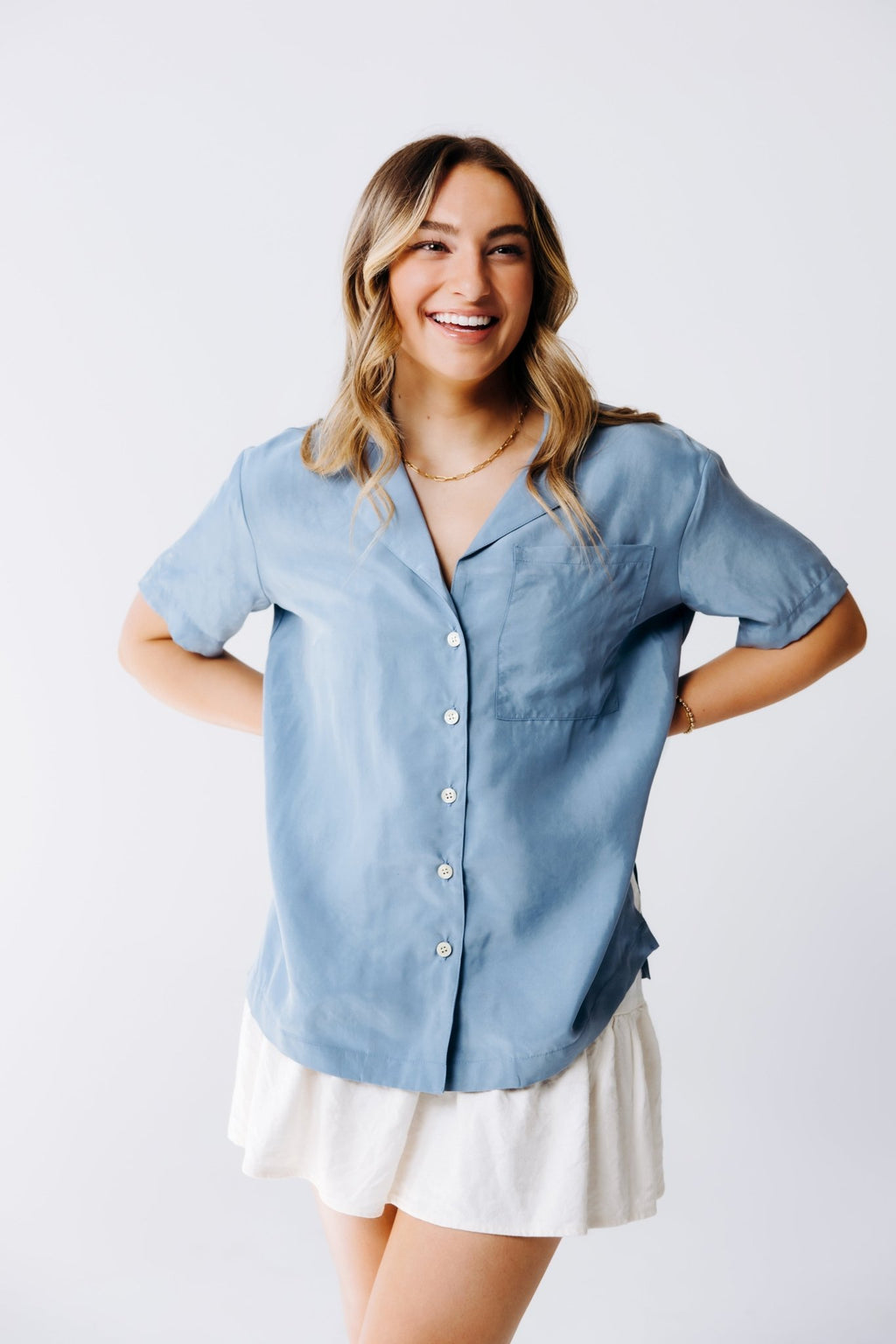 Washable Silk Button Down Shirt - Shop Avnu