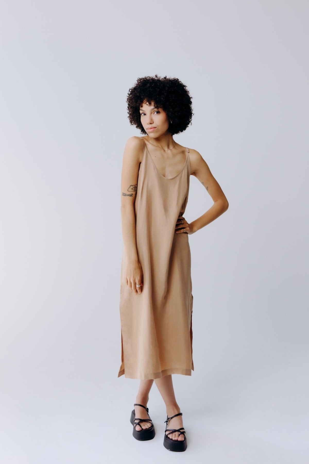 Washable Silk Midi Dress - Shop Avnu