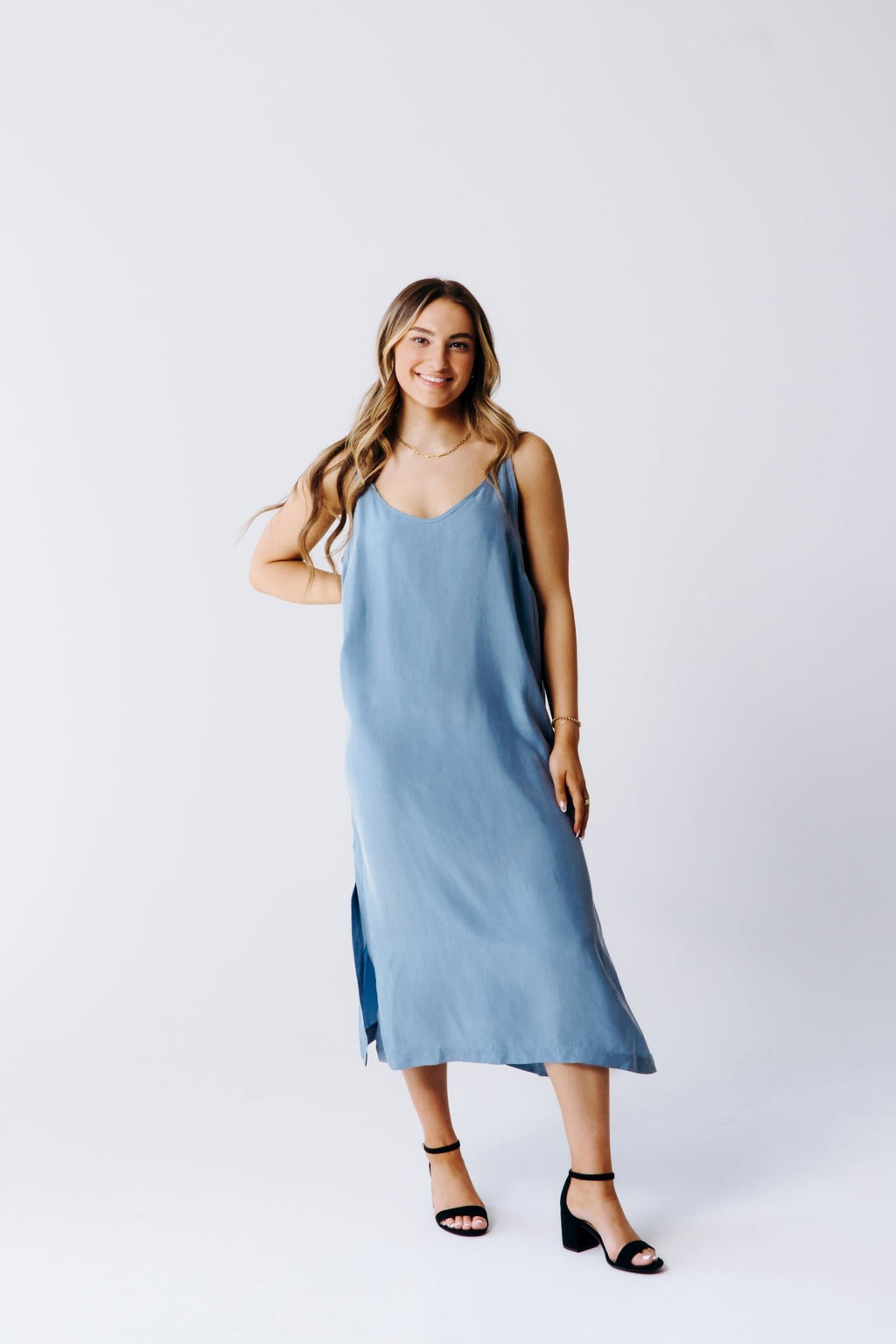 Washable Silk Midi Dress - Shop Avnu