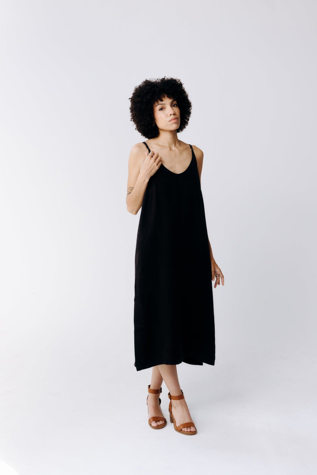 Washable Silk Midi Dress - Shop Avnu