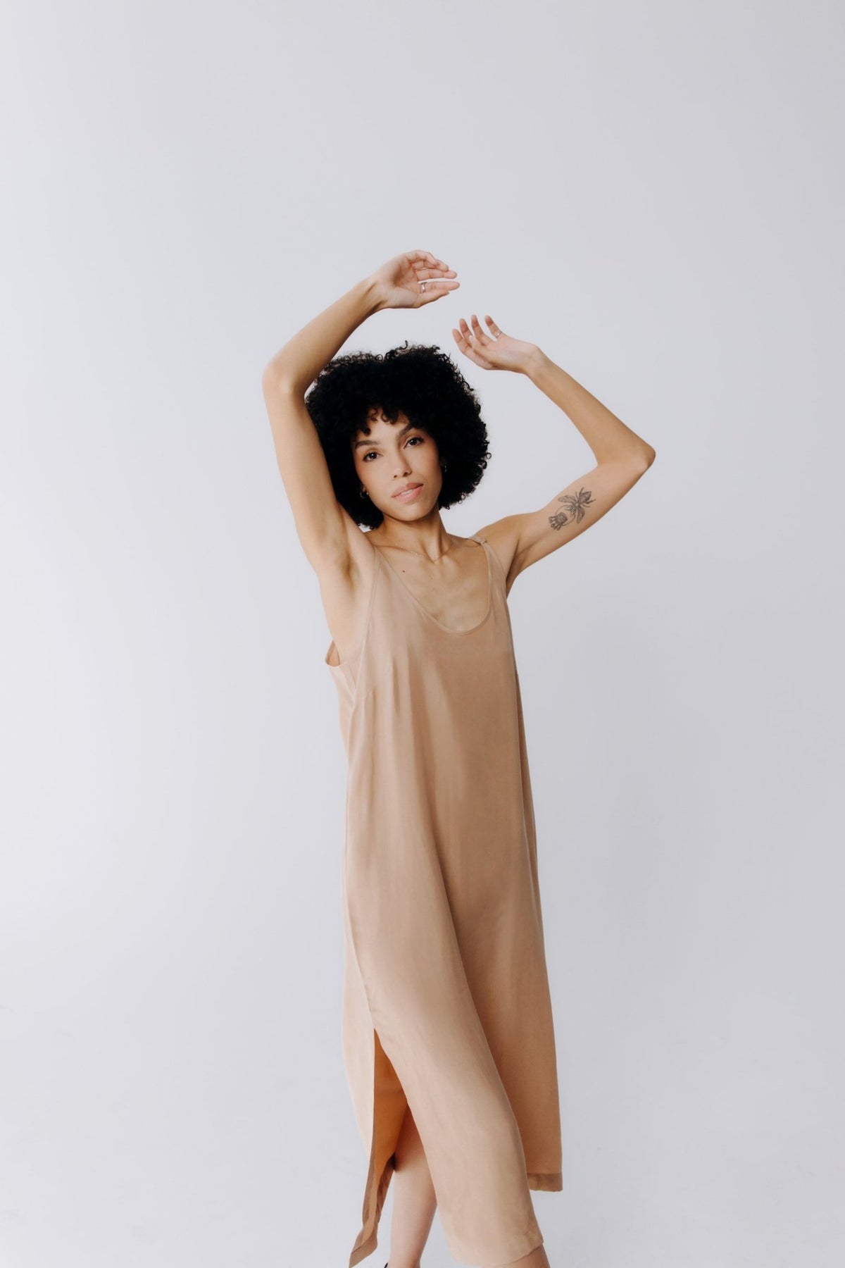 Washable Silk Midi Dress - Shop Avnu