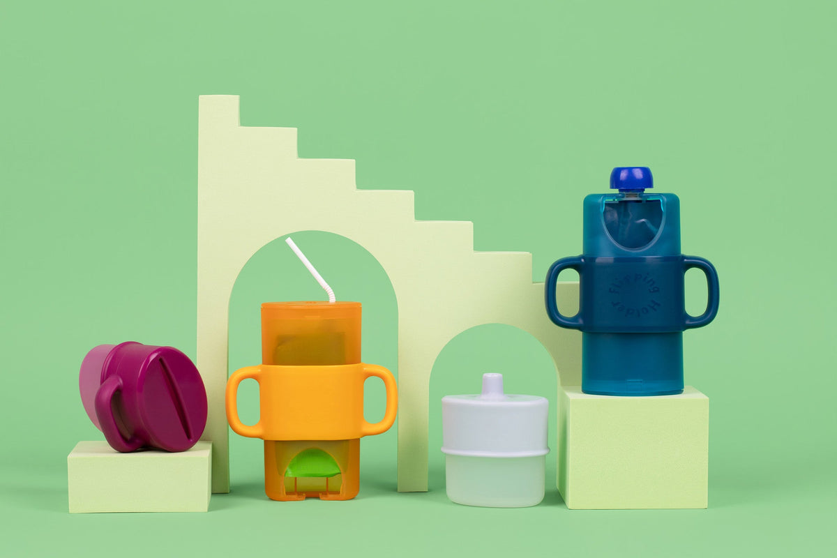 KiddyTrek 4 - in - 1 Sip & Snack Set - Food Pouch & Juice Box Holder, Snack Cup, Sip Cup ALL IN ONE - Shop Avnu