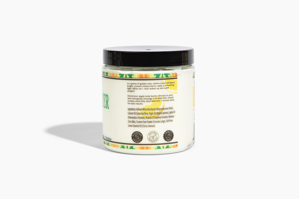 Lemon Turmeric Whipped Body Butter – Uneven Looking Skin
