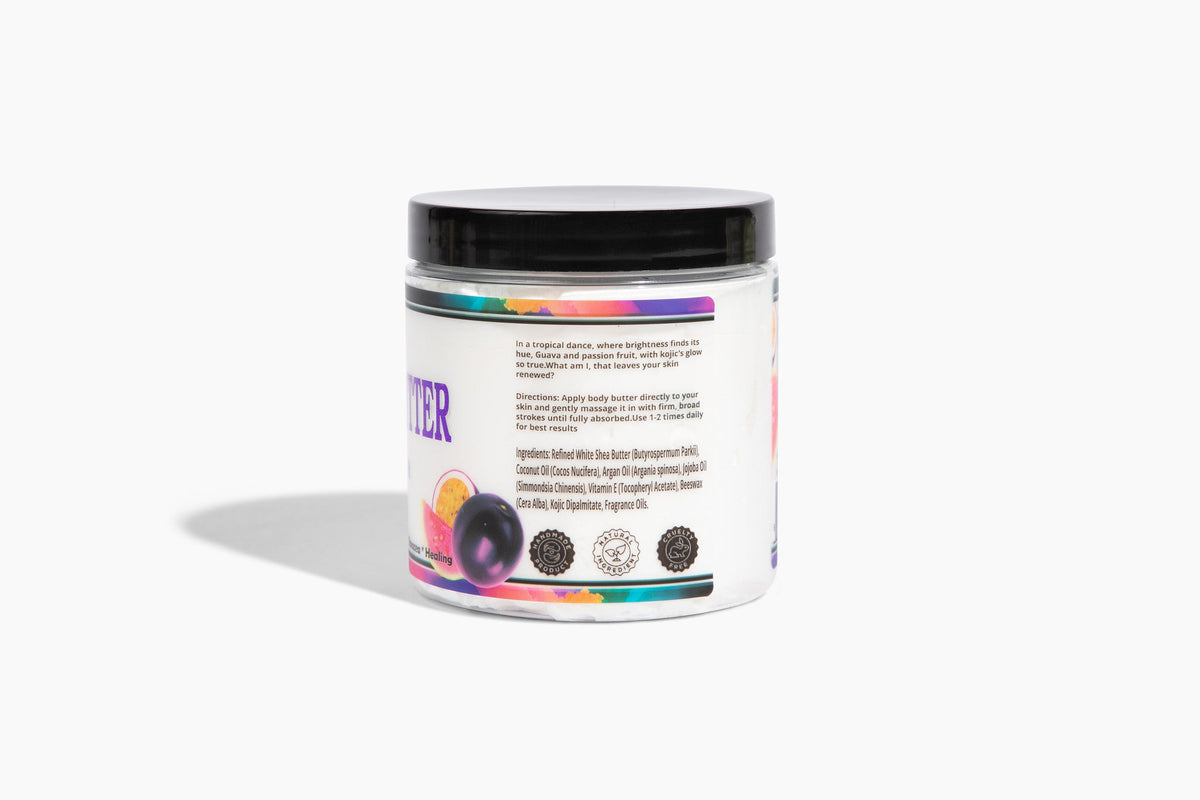 Guava Passionfruit Kojic Whipped Body Butter – Uneven Looking Skin