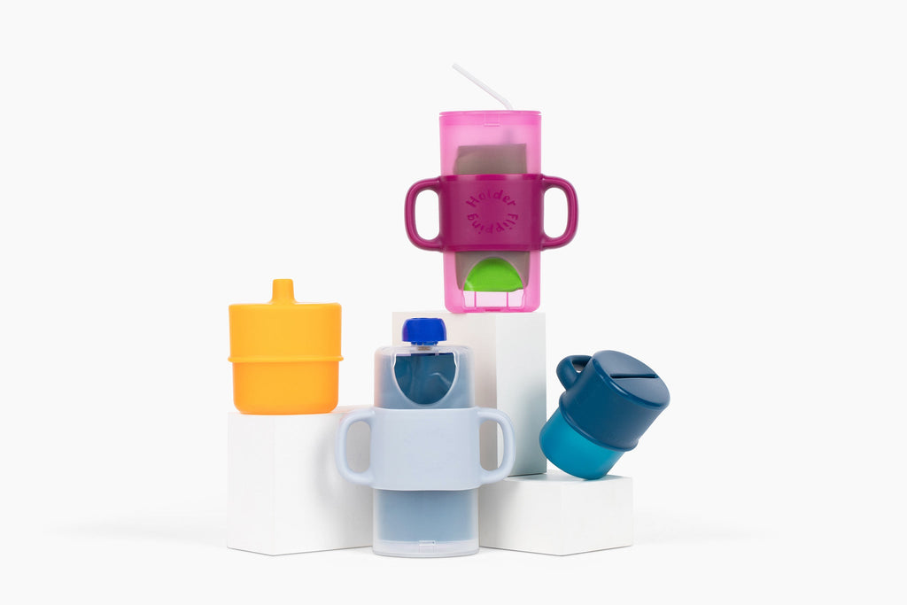 KiddyTrek 4 - in - 1 Sip & Snack Set - Food Pouch & Juice Box Holder, Snack Cup, Sip Cup ALL IN ONE - Shop Avnu
