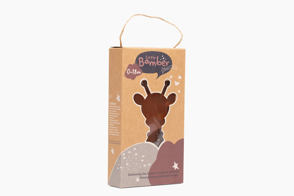 The Little Bamber - Natural Rubber & Baltic Amber Teething Toy - Shop Avnu
