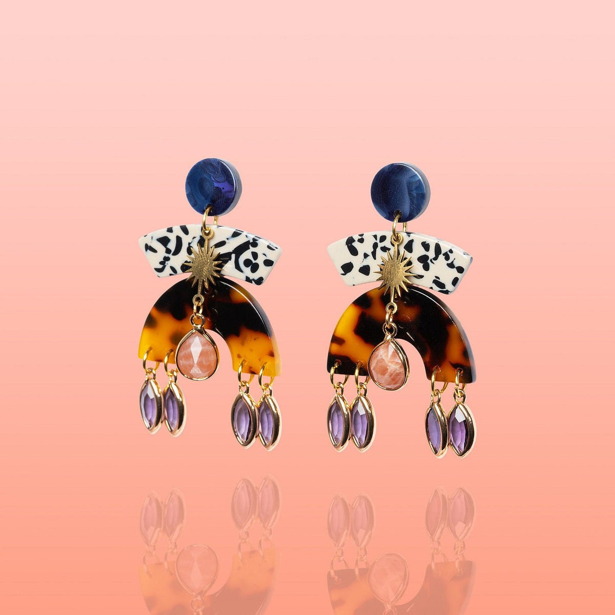 Yara Sunstone Statement Earrings - Shop Avnu