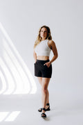 Wide Leg Faux Cuff Shorts - Shop Avnu