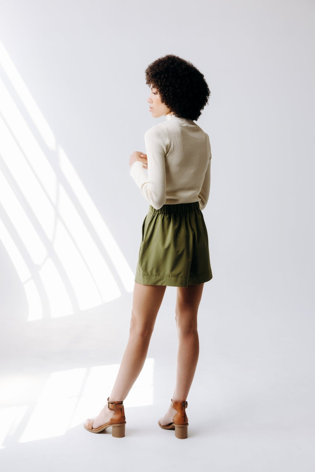 Wide Leg Faux Cuff Shorts - Shop Avnu