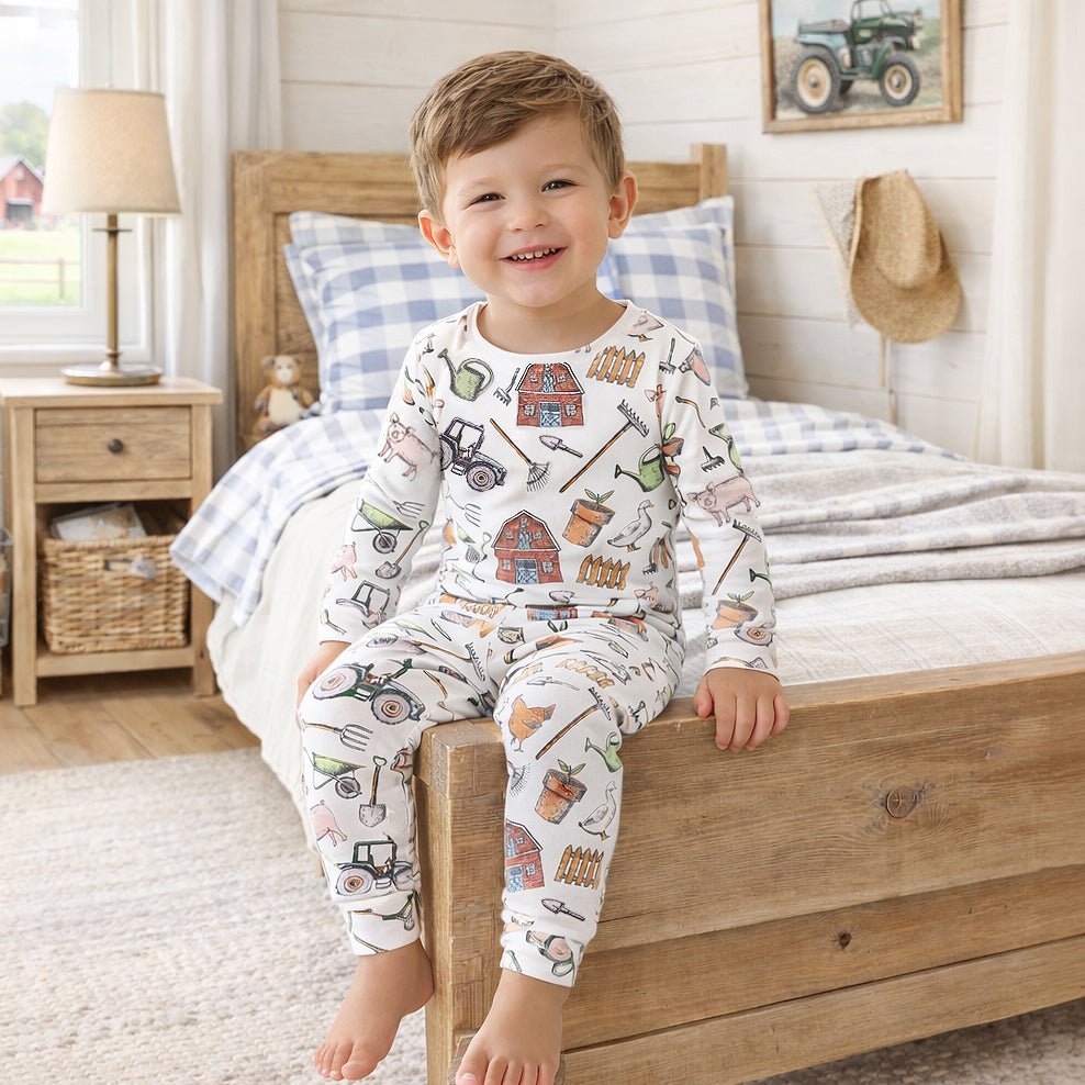 Farmer's Market Kids Bamboo Pajama Set - Shop Avnu