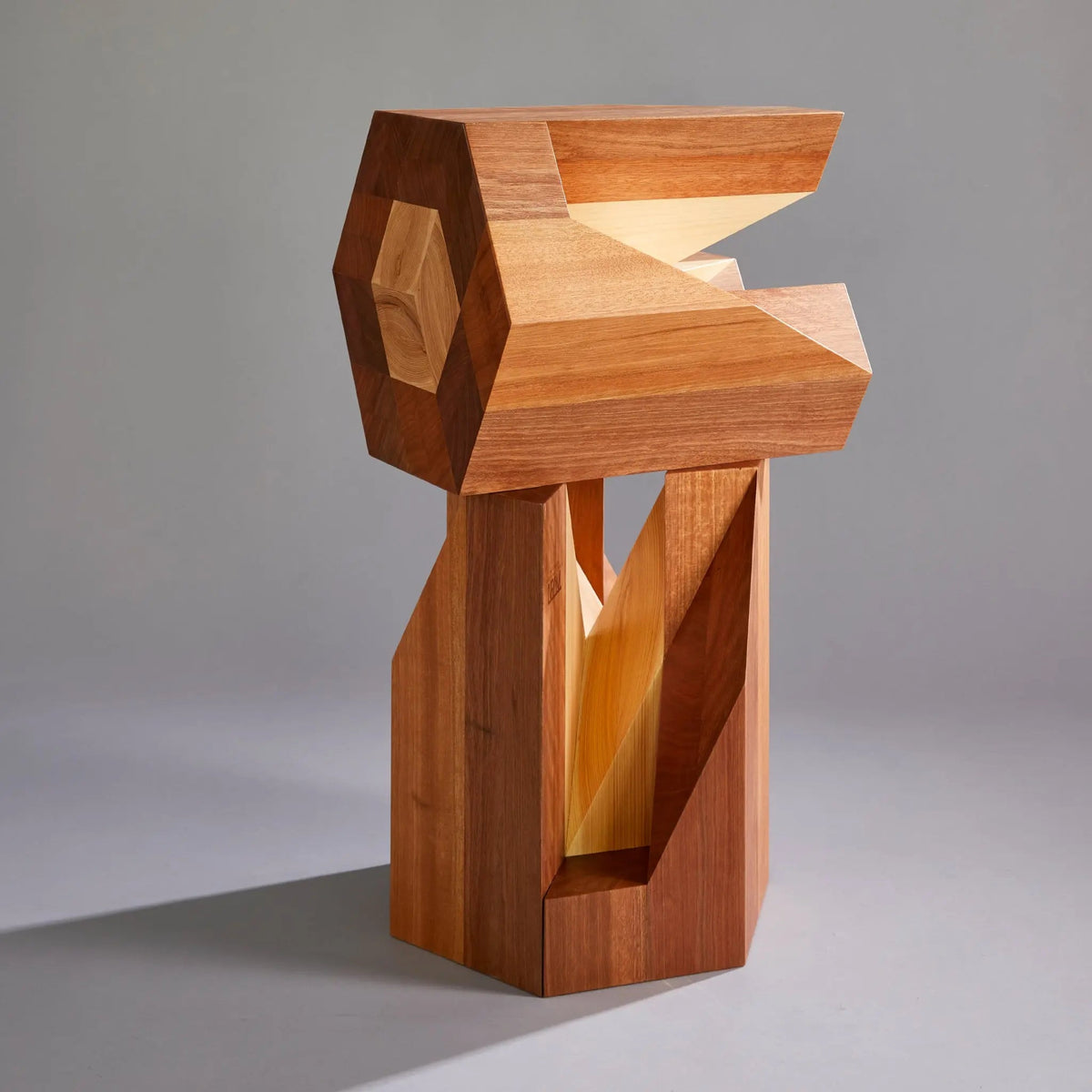 Yosegi Wood Stool Pair - Japanese Craftsmanship