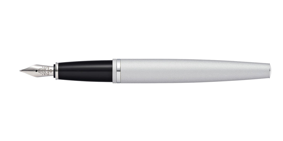 Calais™ Satin Chrome Stainless Steel Medium Nib Fountain Pen